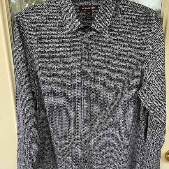 Michael Kors Black and White Casual Button Down Shirt - Picture 1 of 4
